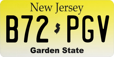 NJ license plate B72PGV