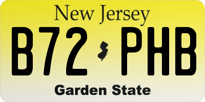 NJ license plate B72PHB