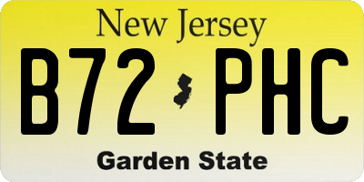 NJ license plate B72PHC