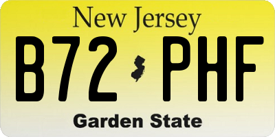 NJ license plate B72PHF