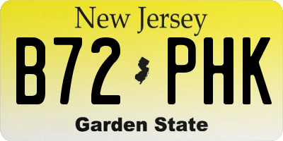 NJ license plate B72PHK
