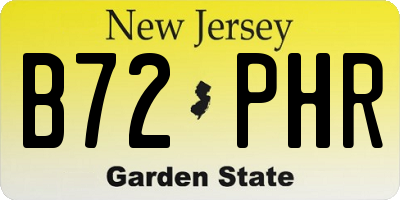 NJ license plate B72PHR