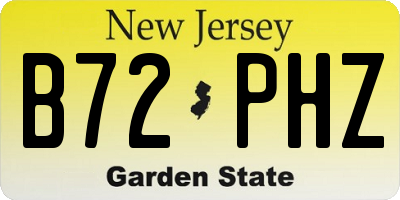 NJ license plate B72PHZ