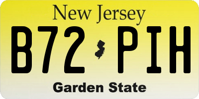 NJ license plate B72PIH
