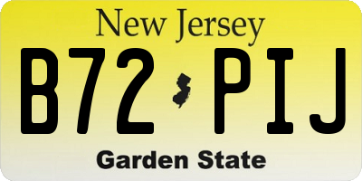 NJ license plate B72PIJ