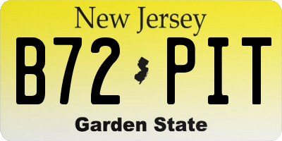 NJ license plate B72PIT
