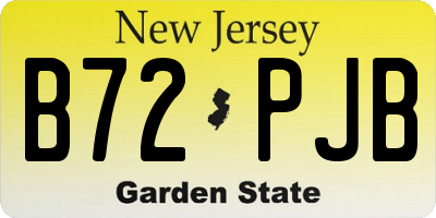 NJ license plate B72PJB