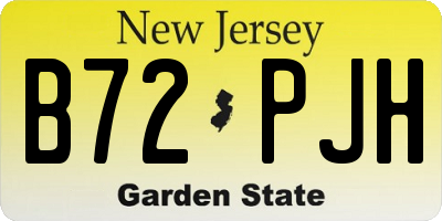 NJ license plate B72PJH