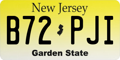 NJ license plate B72PJI