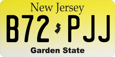 NJ license plate B72PJJ