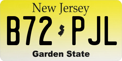 NJ license plate B72PJL
