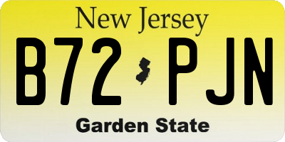 NJ license plate B72PJN