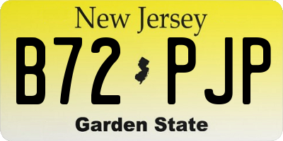 NJ license plate B72PJP