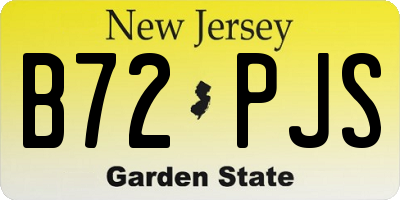 NJ license plate B72PJS