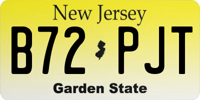 NJ license plate B72PJT