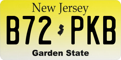 NJ license plate B72PKB