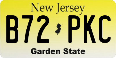 NJ license plate B72PKC