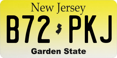 NJ license plate B72PKJ