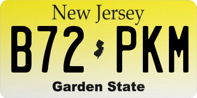 NJ license plate B72PKM