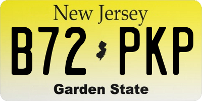 NJ license plate B72PKP
