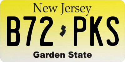 NJ license plate B72PKS