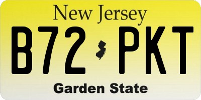 NJ license plate B72PKT