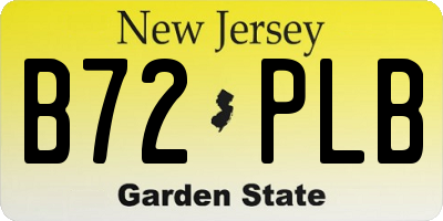 NJ license plate B72PLB