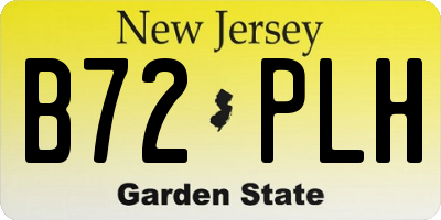 NJ license plate B72PLH