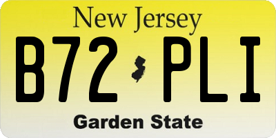 NJ license plate B72PLI