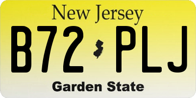 NJ license plate B72PLJ