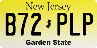 NJ license plate B72PLP