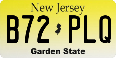 NJ license plate B72PLQ