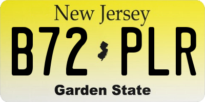 NJ license plate B72PLR