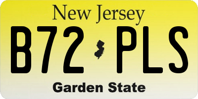 NJ license plate B72PLS