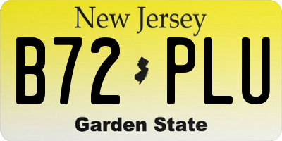 NJ license plate B72PLU