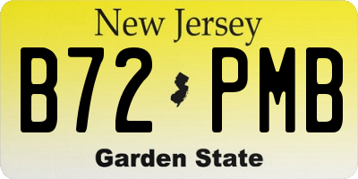 NJ license plate B72PMB