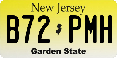 NJ license plate B72PMH