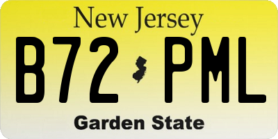 NJ license plate B72PML