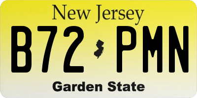 NJ license plate B72PMN