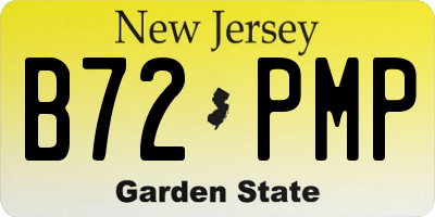 NJ license plate B72PMP