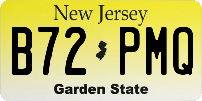 NJ license plate B72PMQ