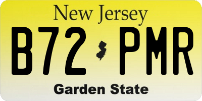 NJ license plate B72PMR