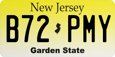 NJ license plate B72PMY