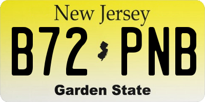 NJ license plate B72PNB