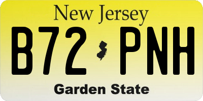 NJ license plate B72PNH