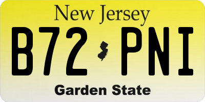 NJ license plate B72PNI