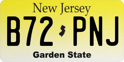 NJ license plate B72PNJ