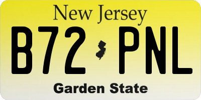 NJ license plate B72PNL