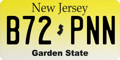 NJ license plate B72PNN