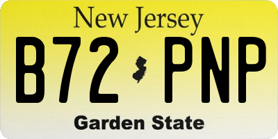 NJ license plate B72PNP
